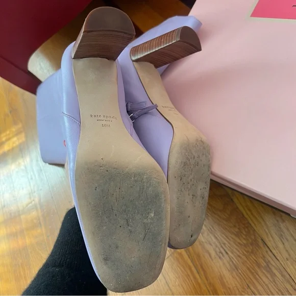 Kate Spade Rochelle frozen lilac purple tall leather boots 10 EUC - Picture 8 of 11